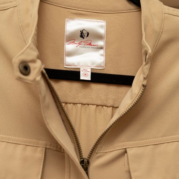 Long Sleeve Crop Marilyn Monroe Brand ZipUp Jacket - Picture 3 of 5